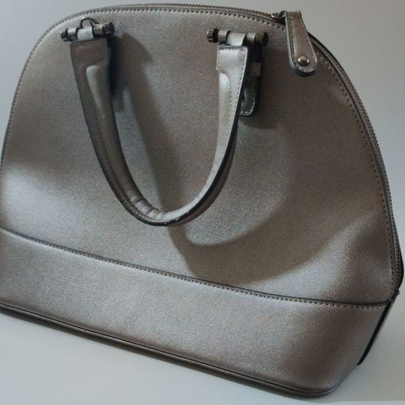 JustFab large silver glitter Hobo handle bag - Picture 6 of 12